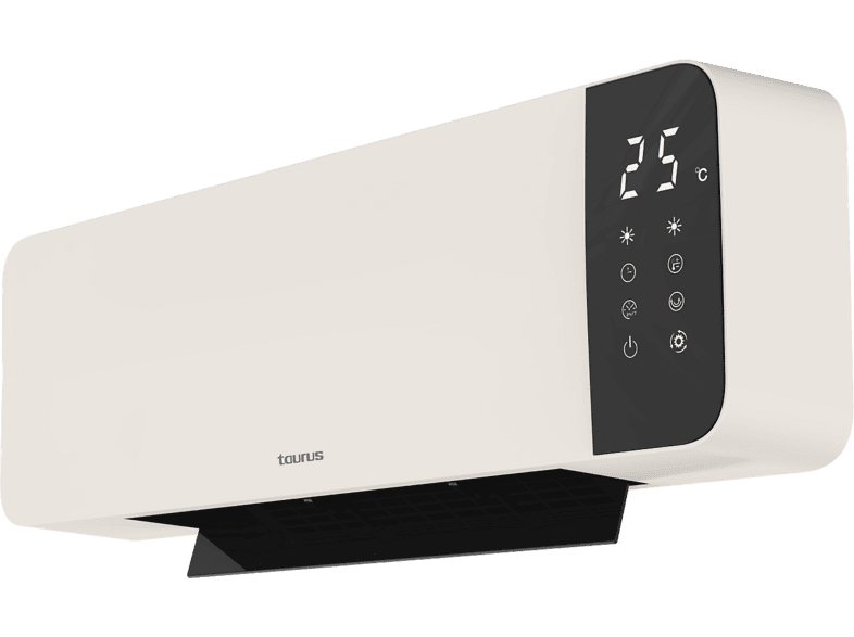 MediaMarkt Taurus Calefactor De Pared, Tropicano Wall Swing, 2000 W, 2 Niveles Calor, Temporizador, Función Ventilador, Mando A Distancia, Blanco