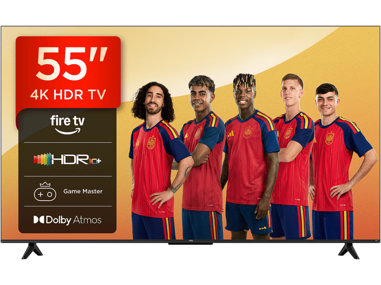 TV LED 55" - TCL 55V6D, UHD 4K, Quad Core ARM Cortex-A55 (MT9026), Smart TV, DVB-T2 (H.265), HDR 10+, Dolby Atmos, Negro