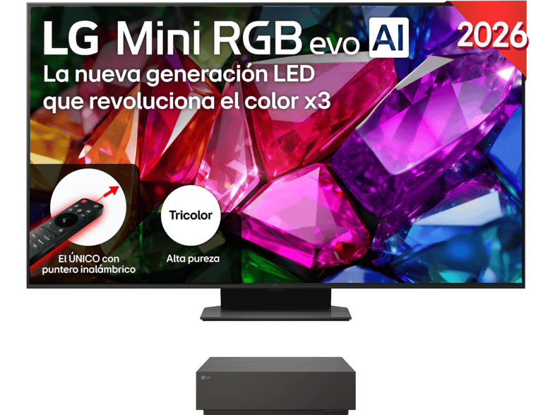 TV RGB Micro LED 75" - LG 75MRGB9MB9B, UHD 4K, Procesador Inteligente α11 AI Processor 4K Gen3, Smart TV, DVB-T2 (H.265), Gris oscuro