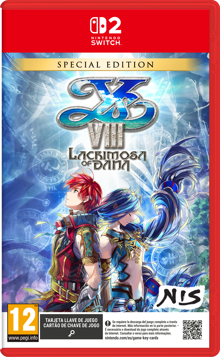 Carátula de Ys VIII Lacrimosa Of Dana Special Edition para Switch 2 (edición PAL España)