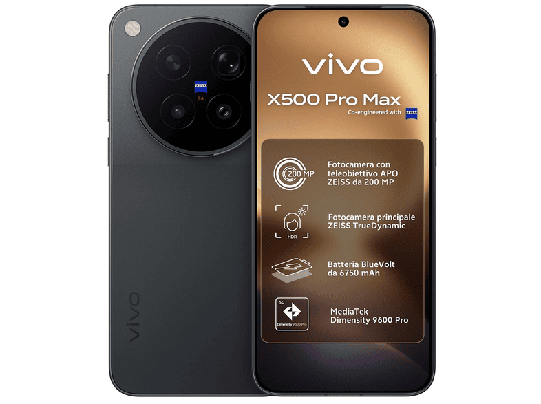 VIVO X500 Pro Max 12+512, 512 GB, Black