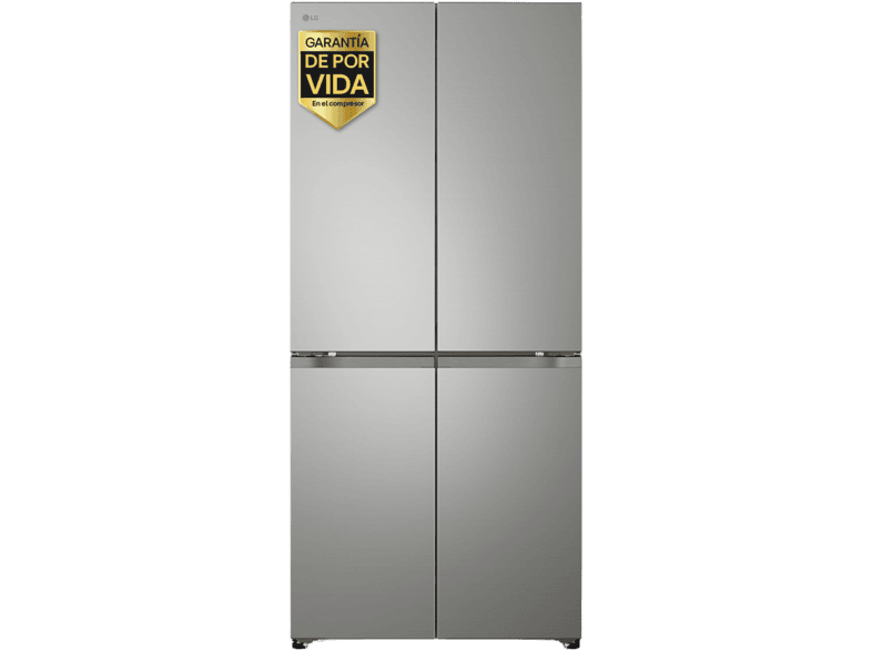 Frigorífico americano - LG GMBS30SDPY, Total NoFrost, 186 cm, 580 l, Door Cooling+™, ThinQ™, Inox antihuellas