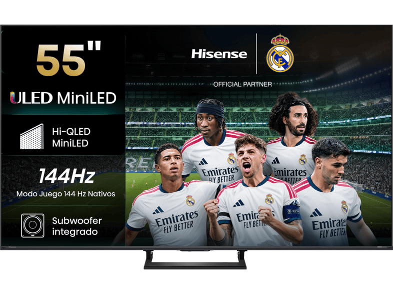 Hisense Tv 55E8s Vidaa 55 Led 4K Ultra Hd, Dolby Vision, Gaming Pro, Hi-View Ai Engine, Apple Homekit, 144 Hz, Sin Marcos Negros , Leroy Merlin - Imagen 3