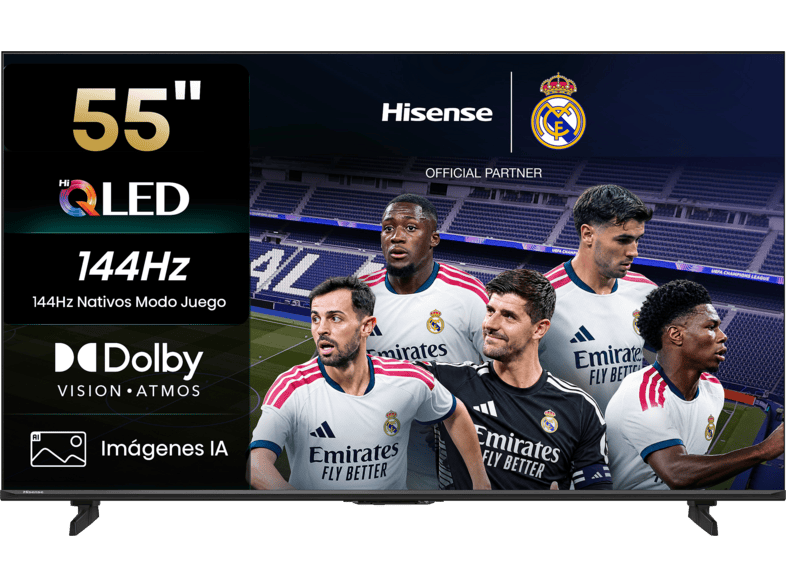 Hisense Smart Tv Qled 55" (139,7 Cm) 55E7s Pro Con Ia, 4K Uhd, 144Hz, Dolby Vision, Dolby Vision Iq, Dolby Ms12, Dts X - Imagen 2