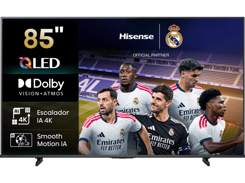 Smart TV Hisense 85E7S 85 pulgadas QLED 4K UHD color negro con tecnología Quantum Dot - Imagen 4