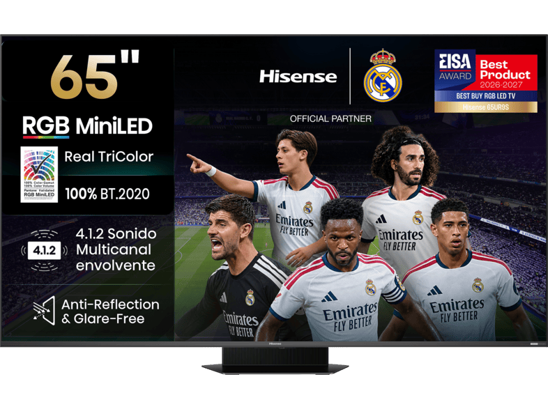 Hisense Gris 65Ur9s 65 Pulgadas 4K Mini Led 180Hz Dolby Vision Hdr10+ Vidaa Smart Tv - Imagen 4
