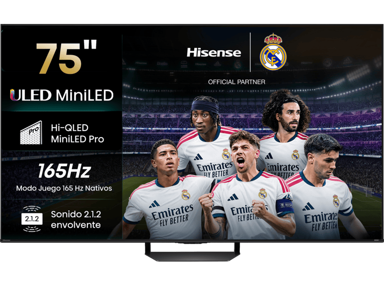 Hisense 75U7s Pro Televisor 190,5 Cm (75) 4K Ultra Hd Smart Tv Wifi 600 Cd / M² Gris/Negro , Leroy Merlin - Imagen 3