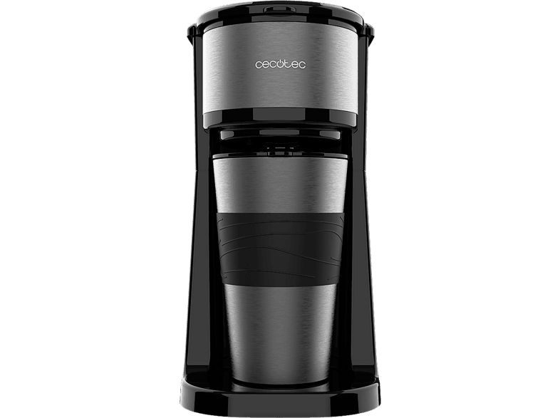 Cafetera de goteo - Cecotec Coffee 66 Drop&Go, 700 W, Termo portátil 420 ml, Tecnología ExtremeAroma, Boquilla antigoteo y autoapagado, Negro
