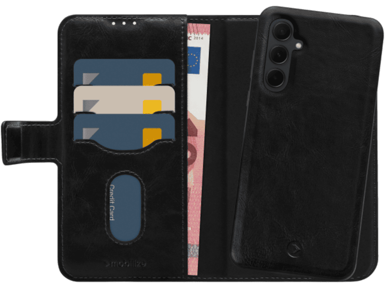 Mystyle 2-in-1 Magnet Gelly Wallet Telefoonhoesje voor Samsung Galaxy A36 / A56 Zwart