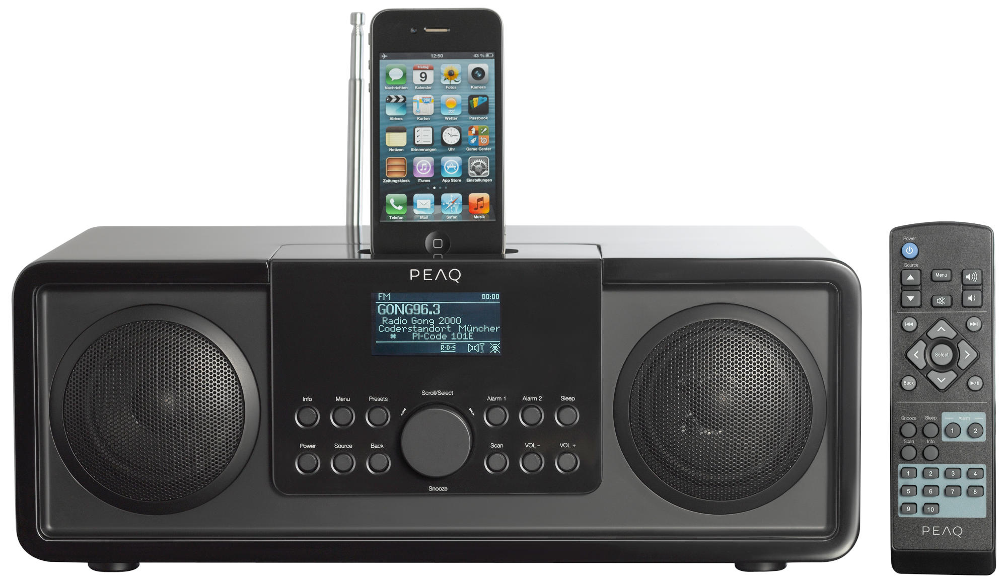 PEAQ PDR300 Internetradio, DAB+, DAB, Schwarz