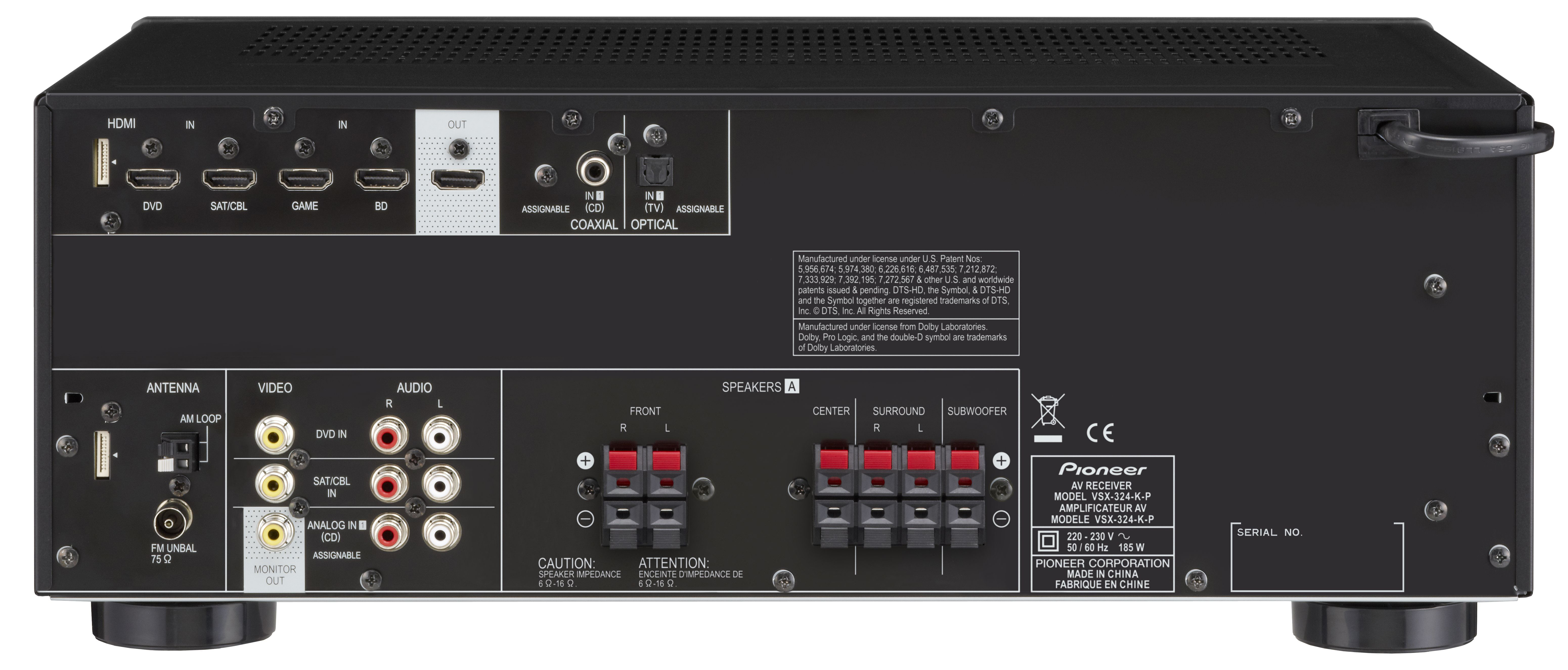 PIONEER HTP-072 5.1 Heimkino-System (Mehrkanal Receiver, 5.1 Satelliten-Lautsprechersystem, Schwarz)