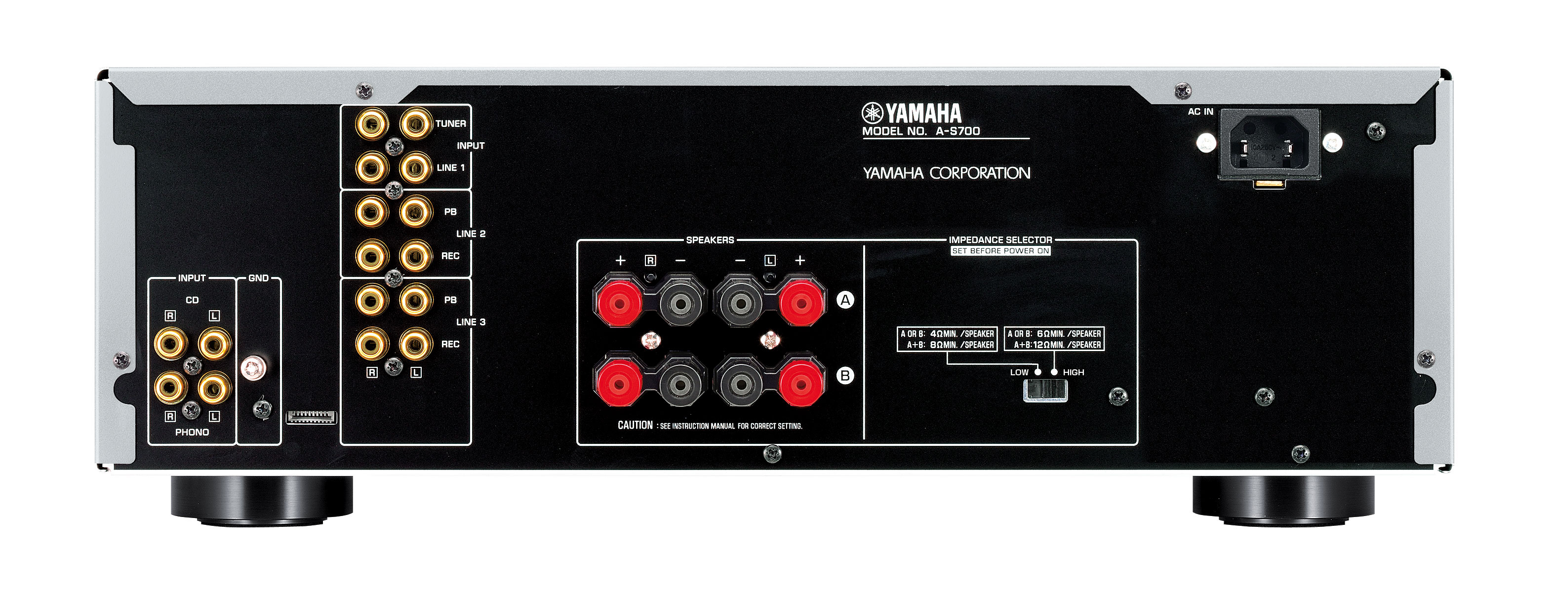 YAMAHA A-S700 schwarz Stereo Vollverstärker (2Kanälepro Kanal, Schwarz)