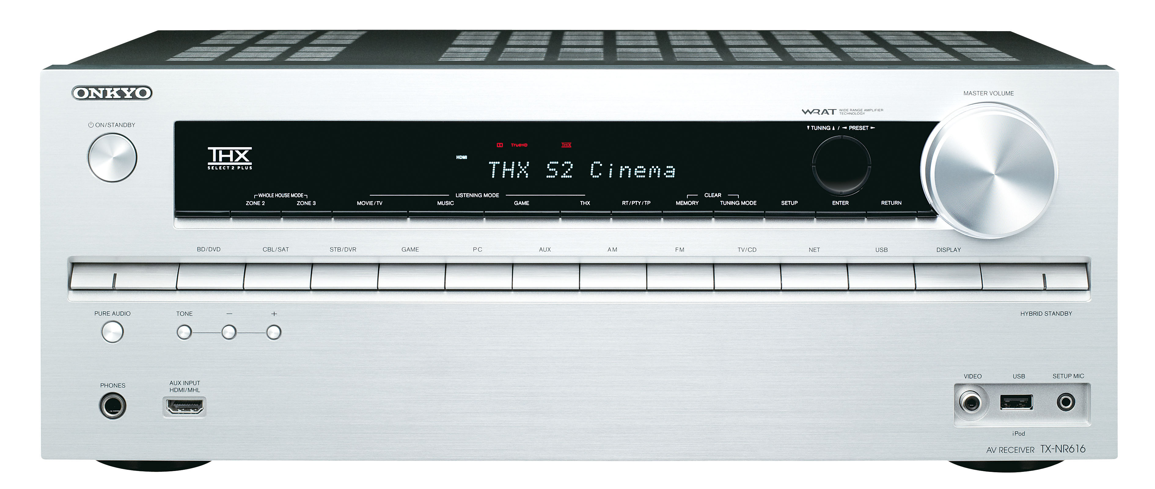 ONKYO TX-NR 616 silber AV-Receiver (7.2 Kanäle, Silber)