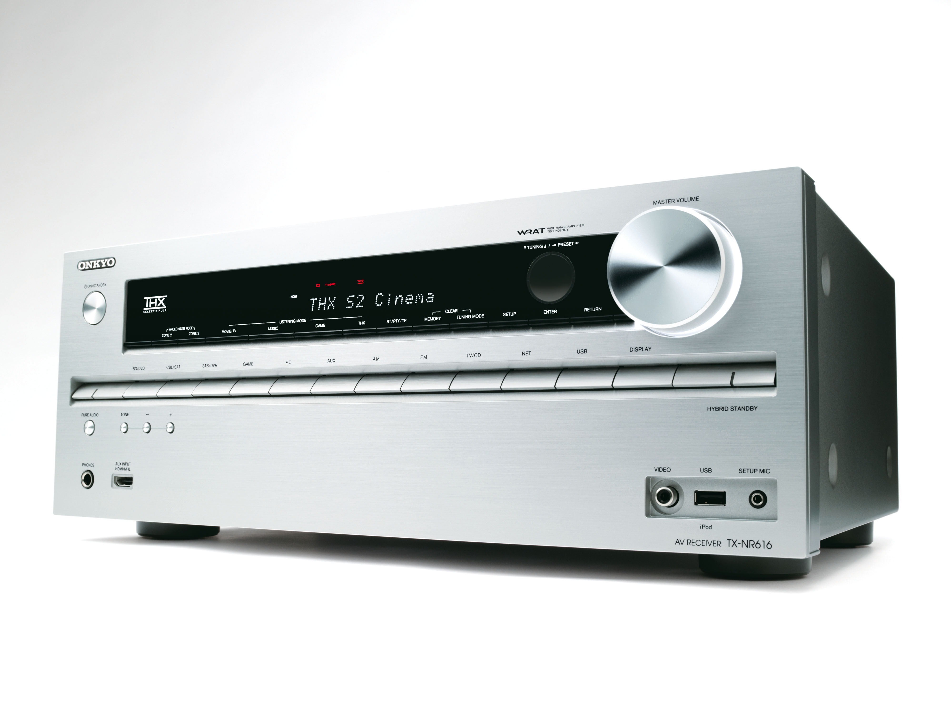 ONKYO TX-NR 616 silber AV-Receiver (7.2 Kanäle, Silber)
