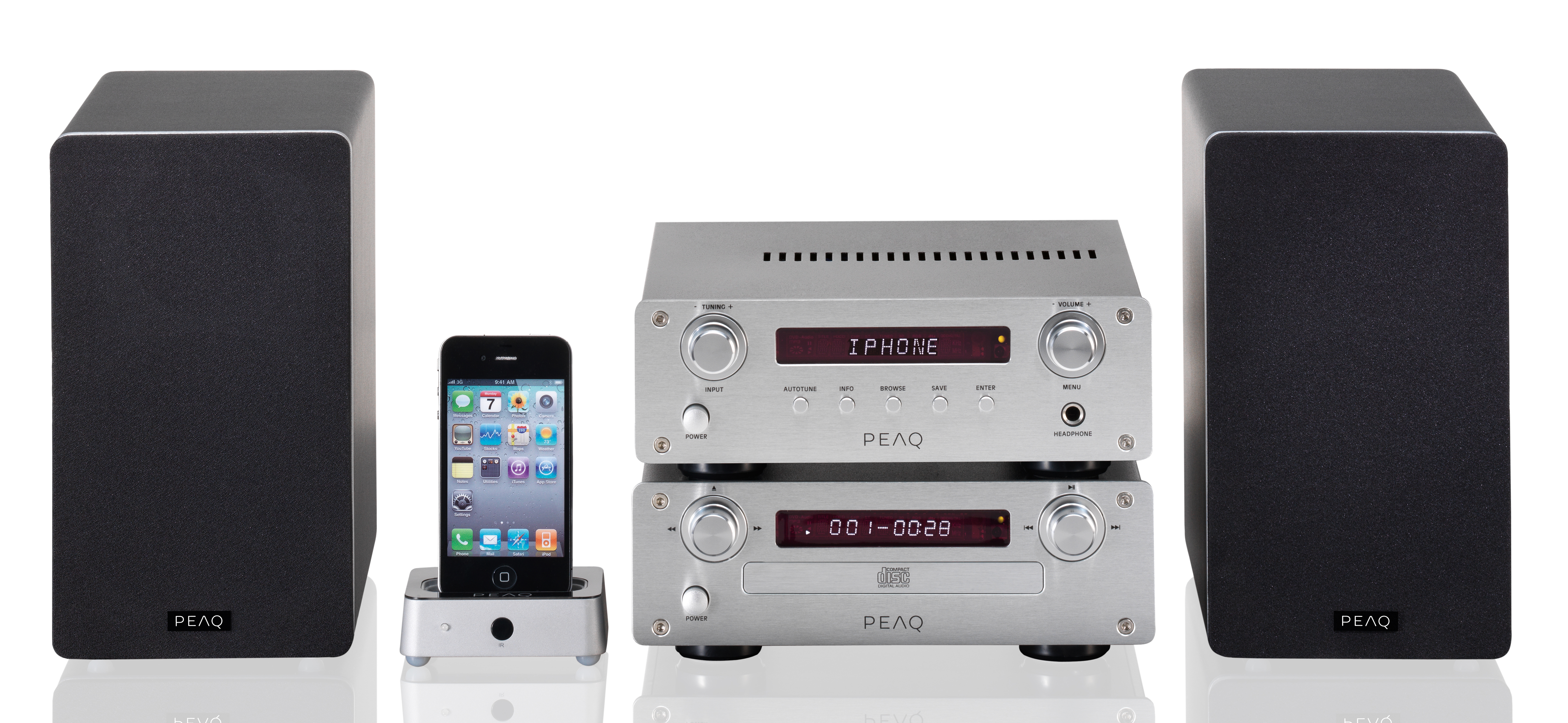 PEAQ PMS 300 Kompaktanlage (Silber)
