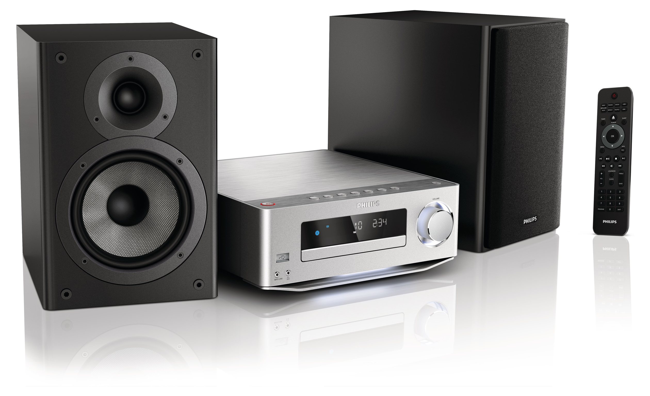 PHILIPS MCM2000/12 Mirco-Anlage Kompaktanlage (iPod Steuerung=Nein, Silber)