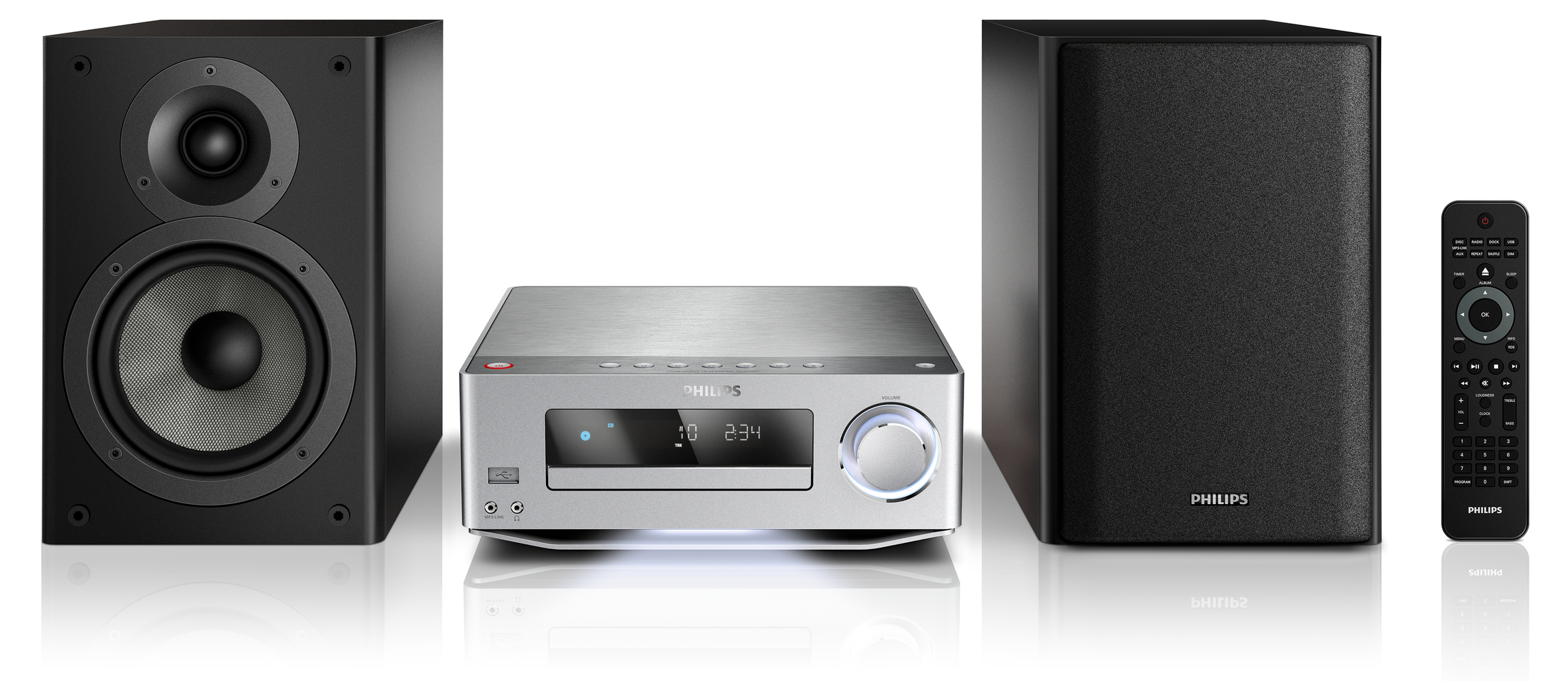 PHILIPS MCM2000/12 Mirco-Anlage Kompaktanlage (iPod Steuerung=Nein, Silber)