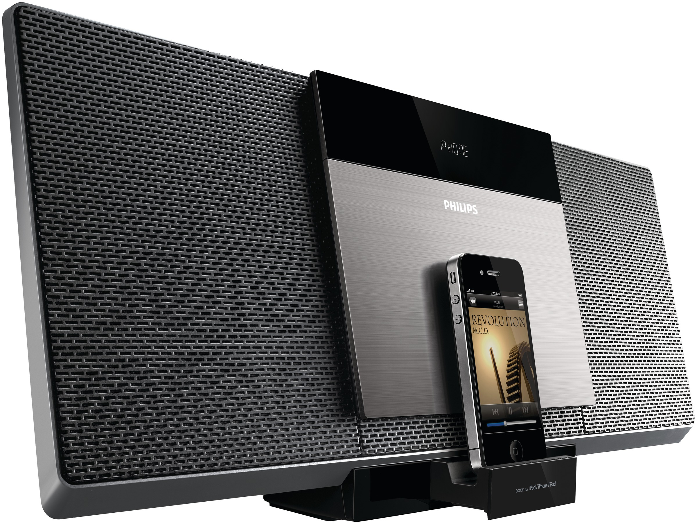 PHILIPS DCM3060 Micro-Musiksystem - Dock für iPod/iPhone/iPad (iPod Steuerung=iPod Docking-Anschluss)