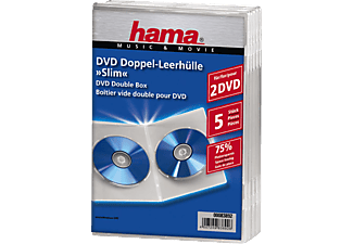 HAMA Slim - DVD-Doppel-Leerhülle (Transparent)