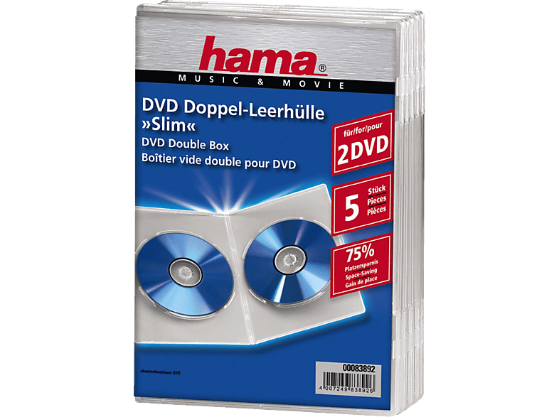 DVD 083892 Slim HAMA Transparent