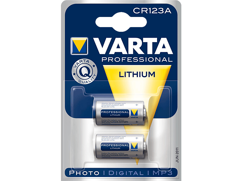 Varta Batterie Photo Lithium CR123A (CR17345), 2er-Pack (06205-301-402)