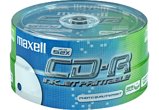 MAXELL CD-R 80 52x bedruckbar 25er Spindel