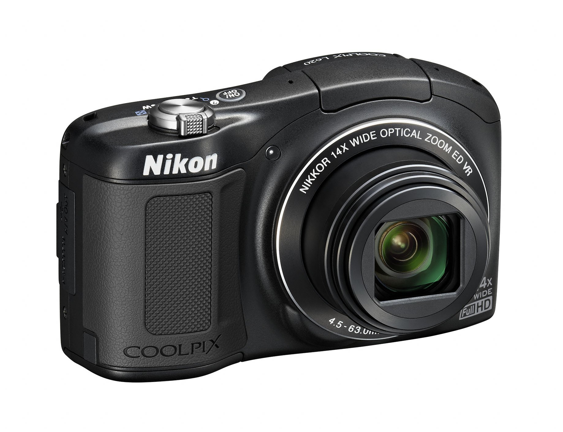 NIKON Coolpix L 620 schwarz Kompaktkamera Schwarz, 14x opt. Zoom, TFT-LCD