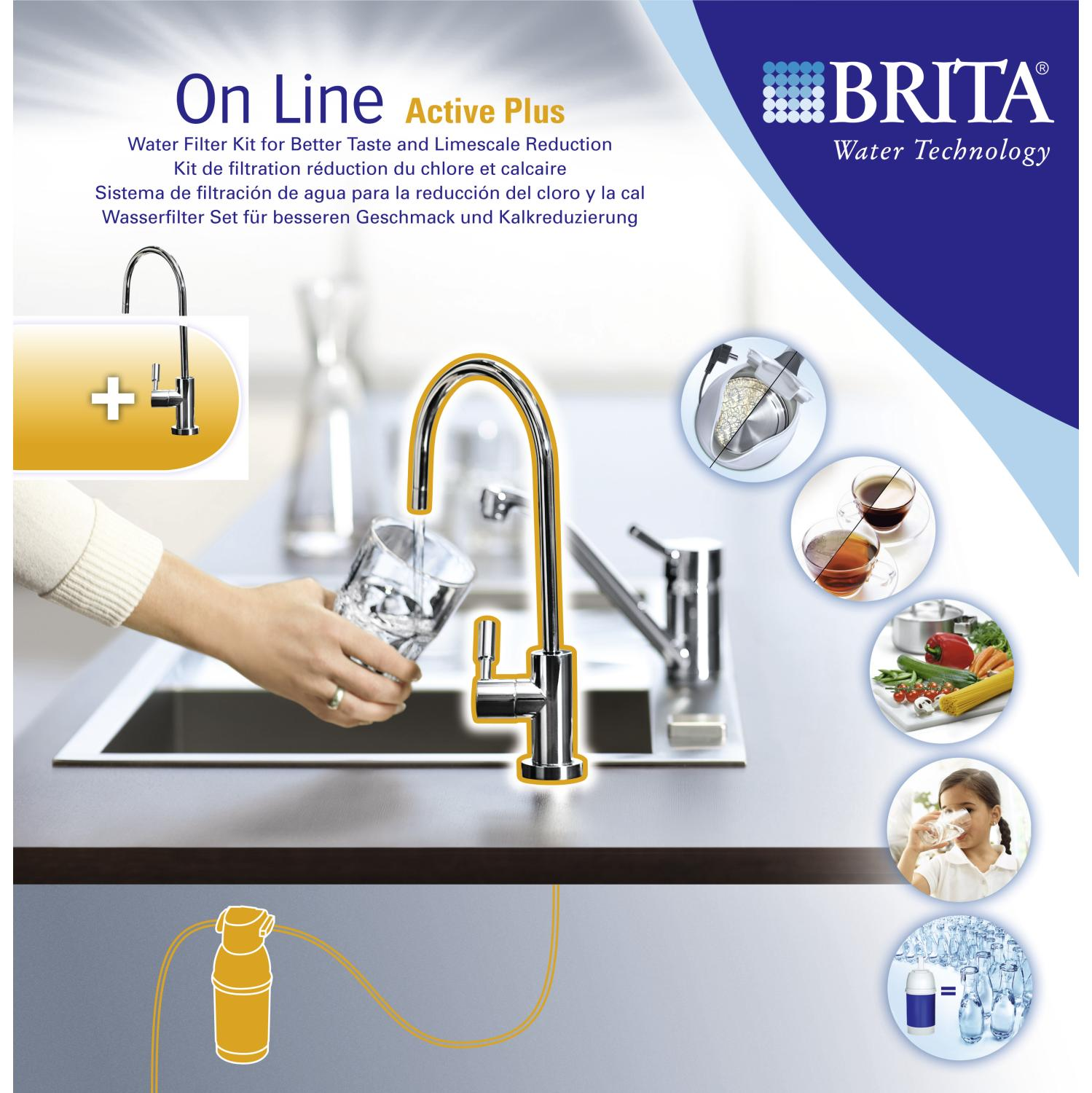 BRITA 029852 On Line Active Plus Set Küchenarmatur mit Wasserfilter