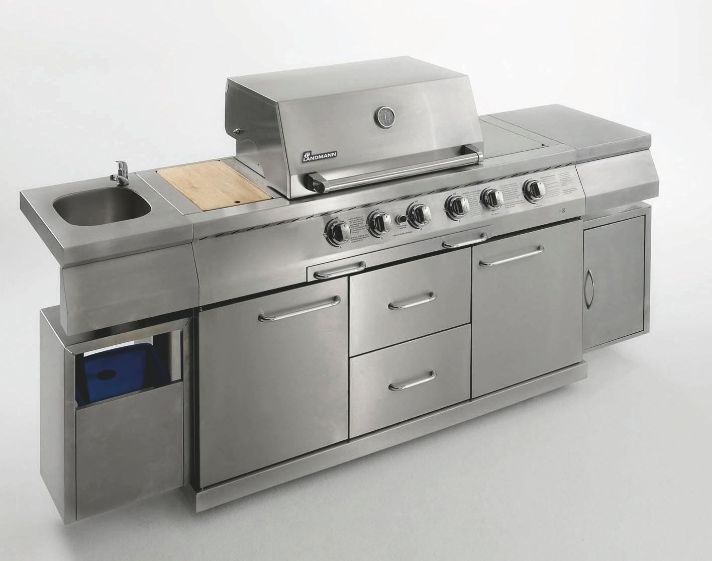LANDMANN 12750 Gasgrill, Edelstahl 