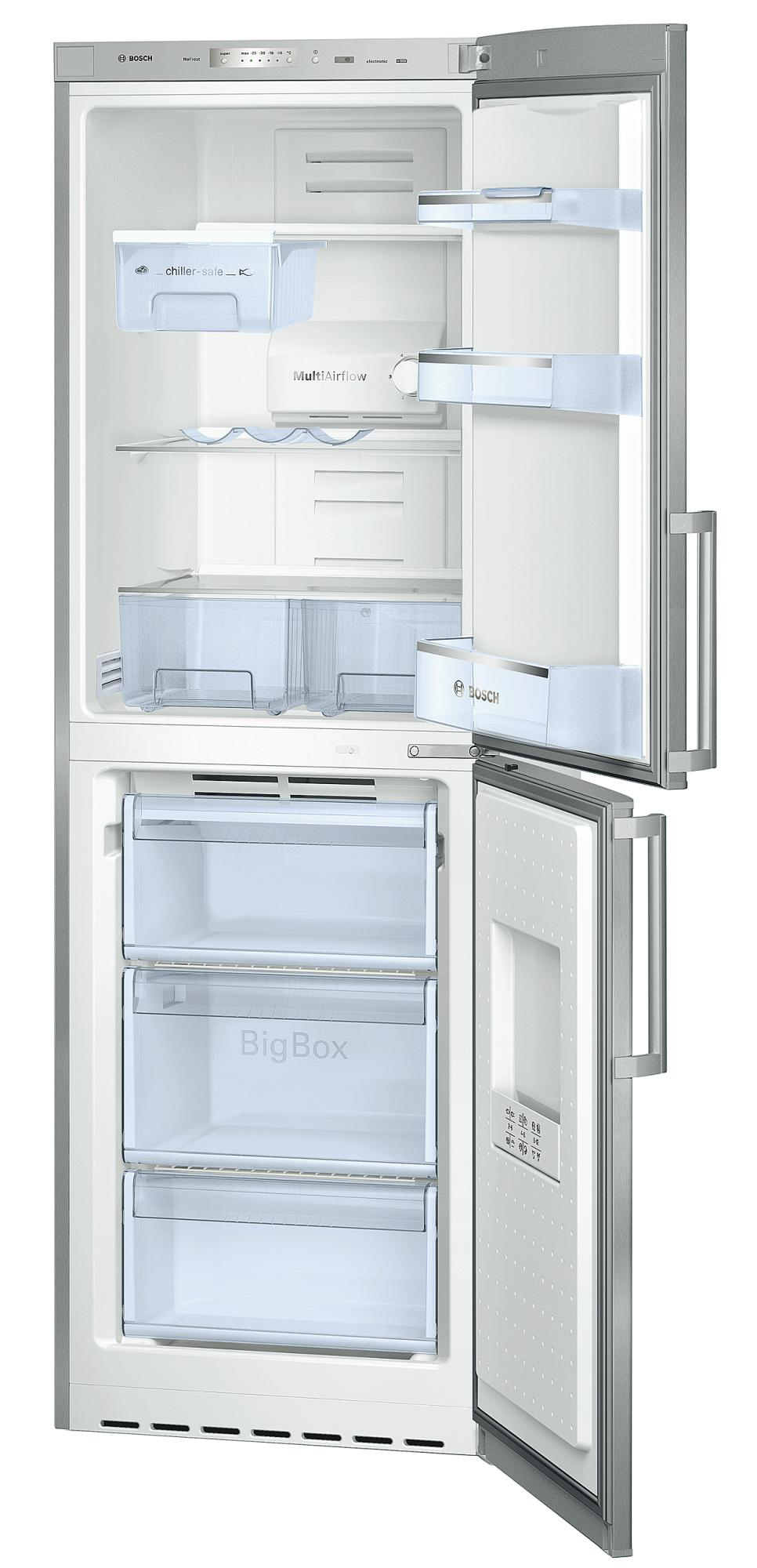 BOSCH KGN34X44 (Spektrum: A+++ - D) A+ Kühlgefrierkombination, 1850 mm hoch, Metalldekor)