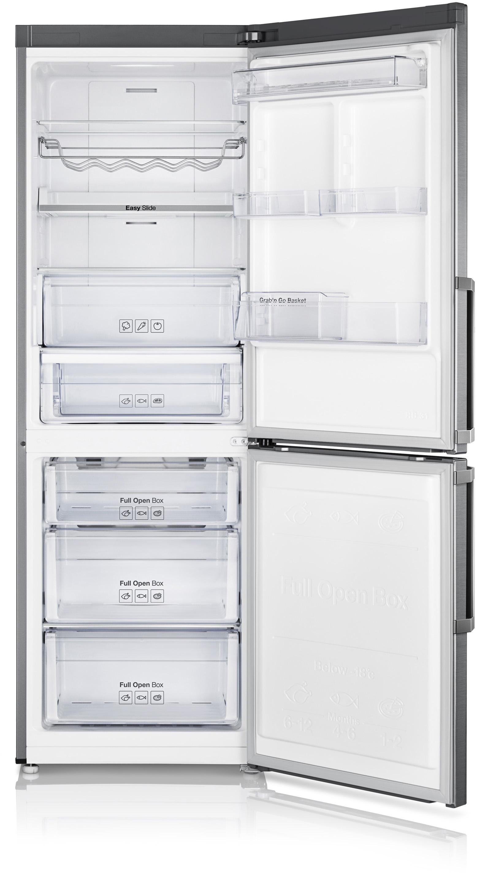 SAMSUNG RB29FEJNBSA/EF (Spektrum: A+++ - D) A+++ Kühlgefrierkombination, 1780 mm hoch, Edelstahl)