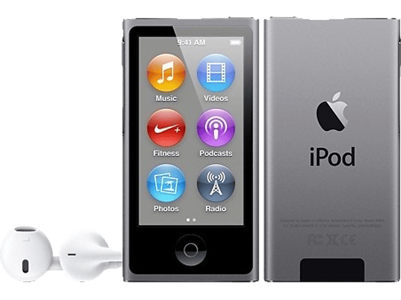 APPLE iPod Nano MP4 Player 16 GB, Grau | Apple iPod