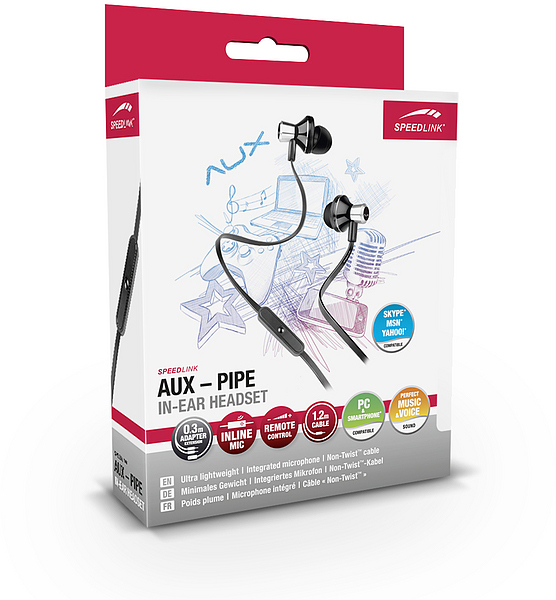 SPEEDLINK In-Ear-Stereo-Headset, Schwarz