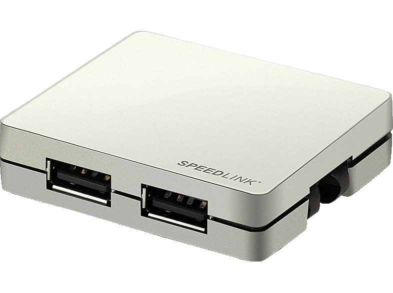 SPEEDLINK Snappy USB Hub USB Port Hub, 4 weiß, Weiß