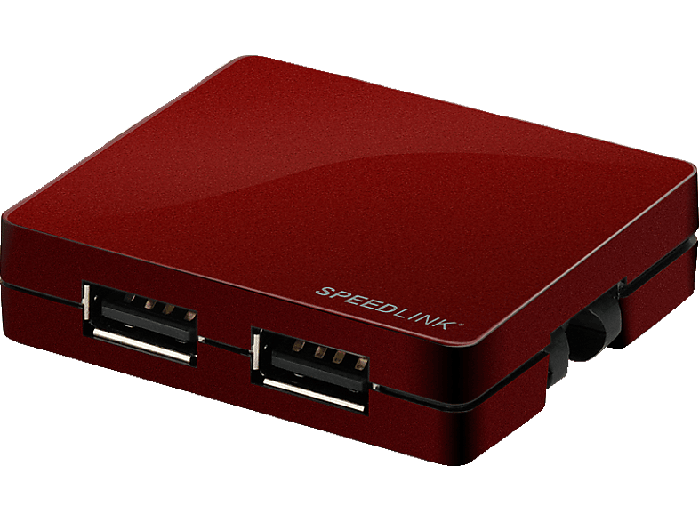 SPEEDLINK SNAPPY USB Hub - 4 Port, USB Hub, Rot