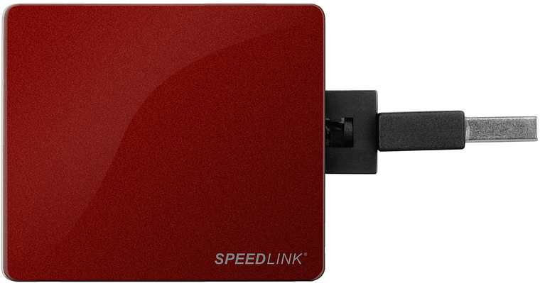 Port, SNAPPY USB 4 Hub USB Hub, SPEEDLINK - Rot