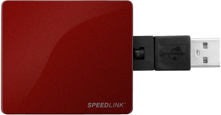 USB - Port, USB SNAPPY 4 SPEEDLINK Rot Hub, Hub
