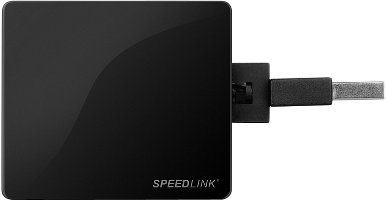 SPEEDLINK SNAPPY USB-Hub - 4 Port, USB Hub, Schwarz