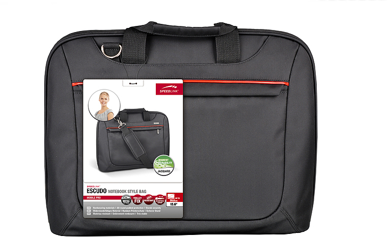 SPEEDLINK SL 6064 BK ESCUDO Style Bag Notebook-Tasche Spinnstoff, Schwarz