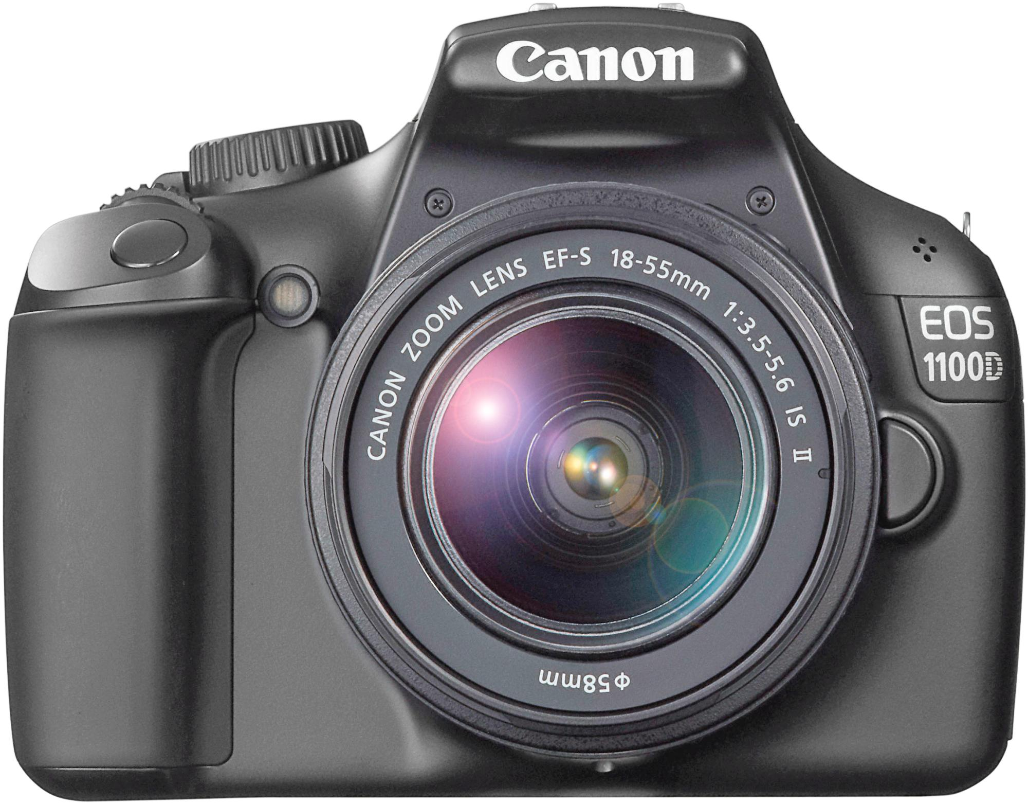 CANON EOS 1100D Digitale Spiegelreflexkamera, 12,2 Megapixel, 18 - 55 mm Objektiv (IS II), Schwarz