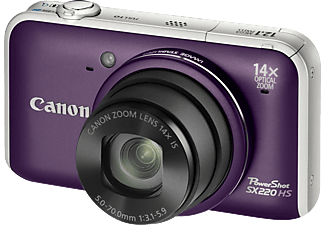 CANON Powershot SX220 HS Kompaktkamera Lila, , 14x opt. Zoom, TFT