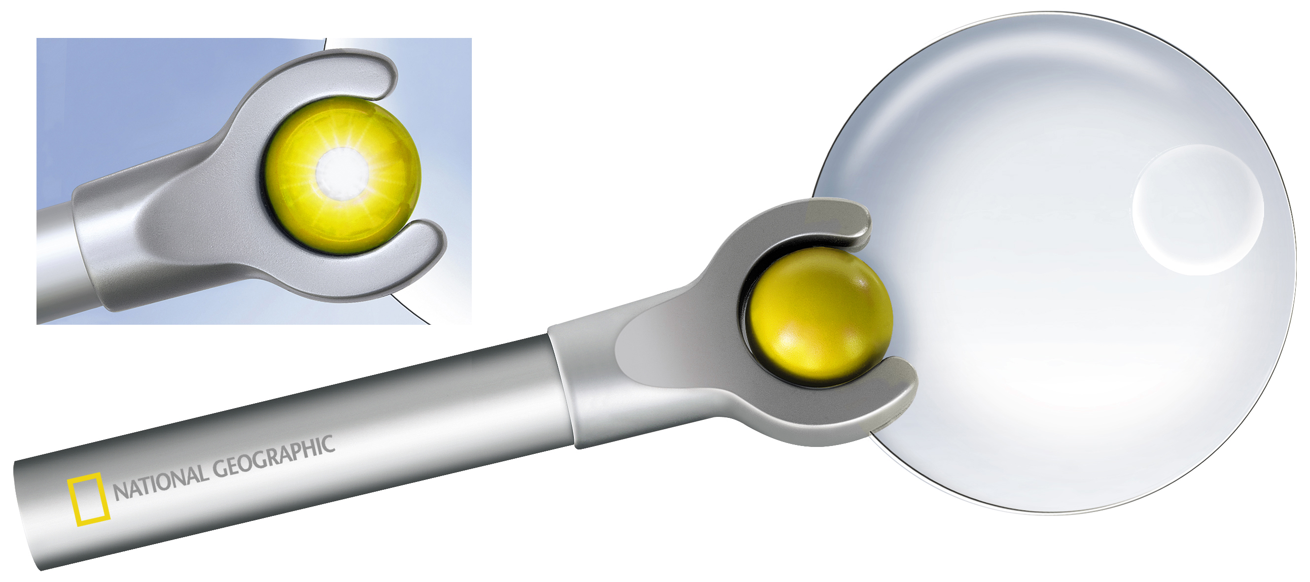 BRESSER LED Lupe  2.5x-4x National Geographic, LED Lupe, Grau