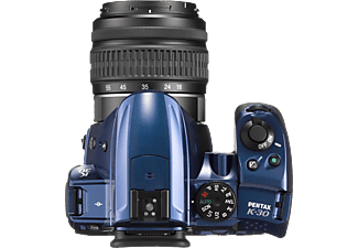PENTAX K-30 Spiegelreflexkamera, 16.3 Megapixel, 18 - 55 mm Objektiv, Blau