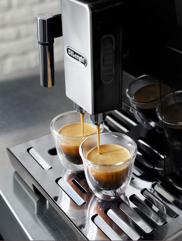 DELONGHI ECAM 45.366.B Eletta Cappuccino schwarz Kaffeevollautomat Schwarz/Edelstahl hochglanz