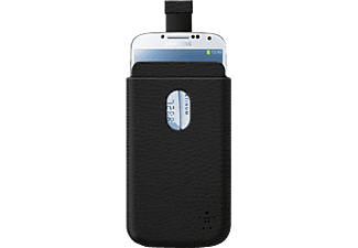 BELKIN Kunstleder Pocket Case für Samsung Galaxy S4 schwarz, Schwarz