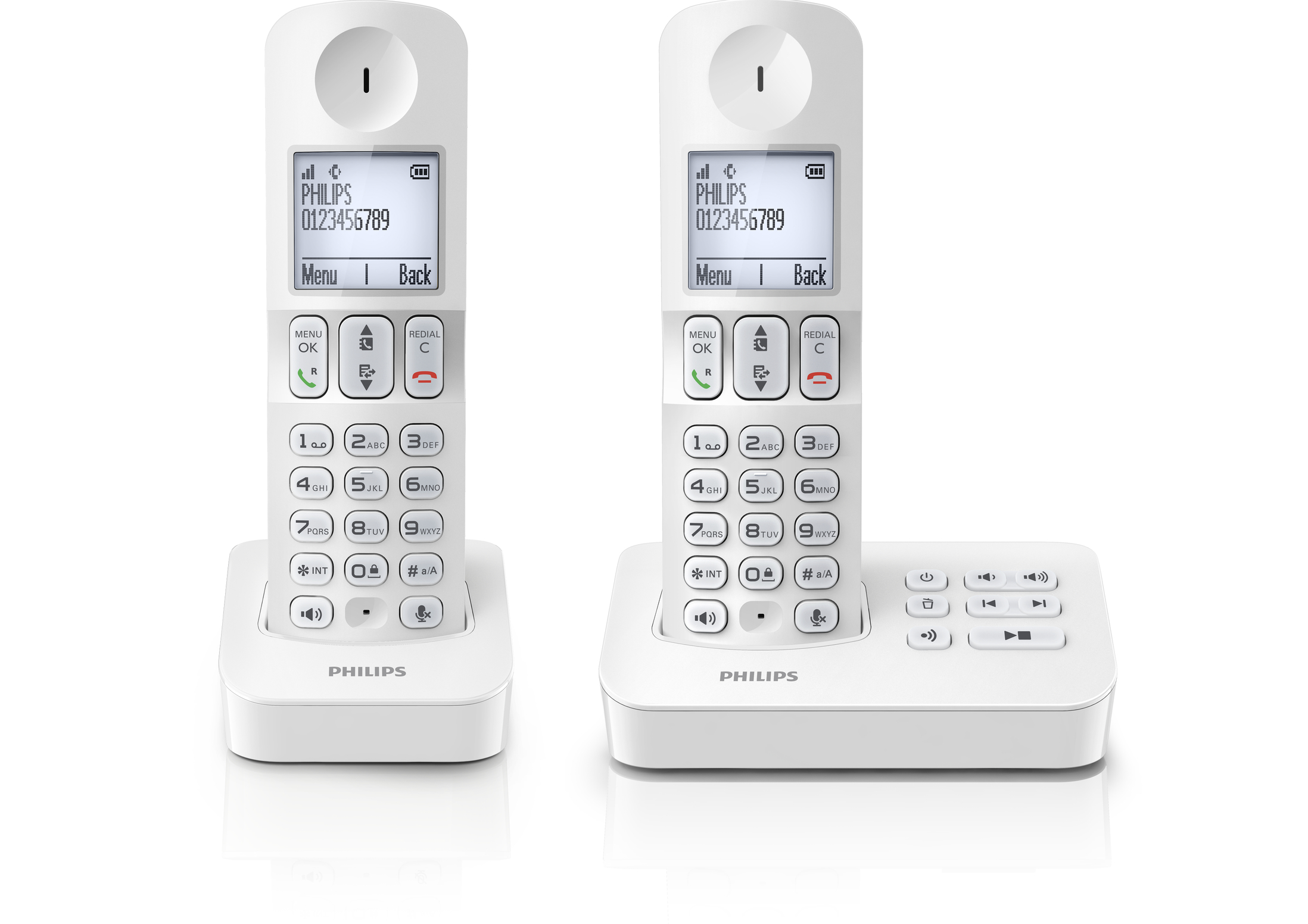 PHILIPS D4052W/39 Schnurlostelefon mit Anrufbeantworter