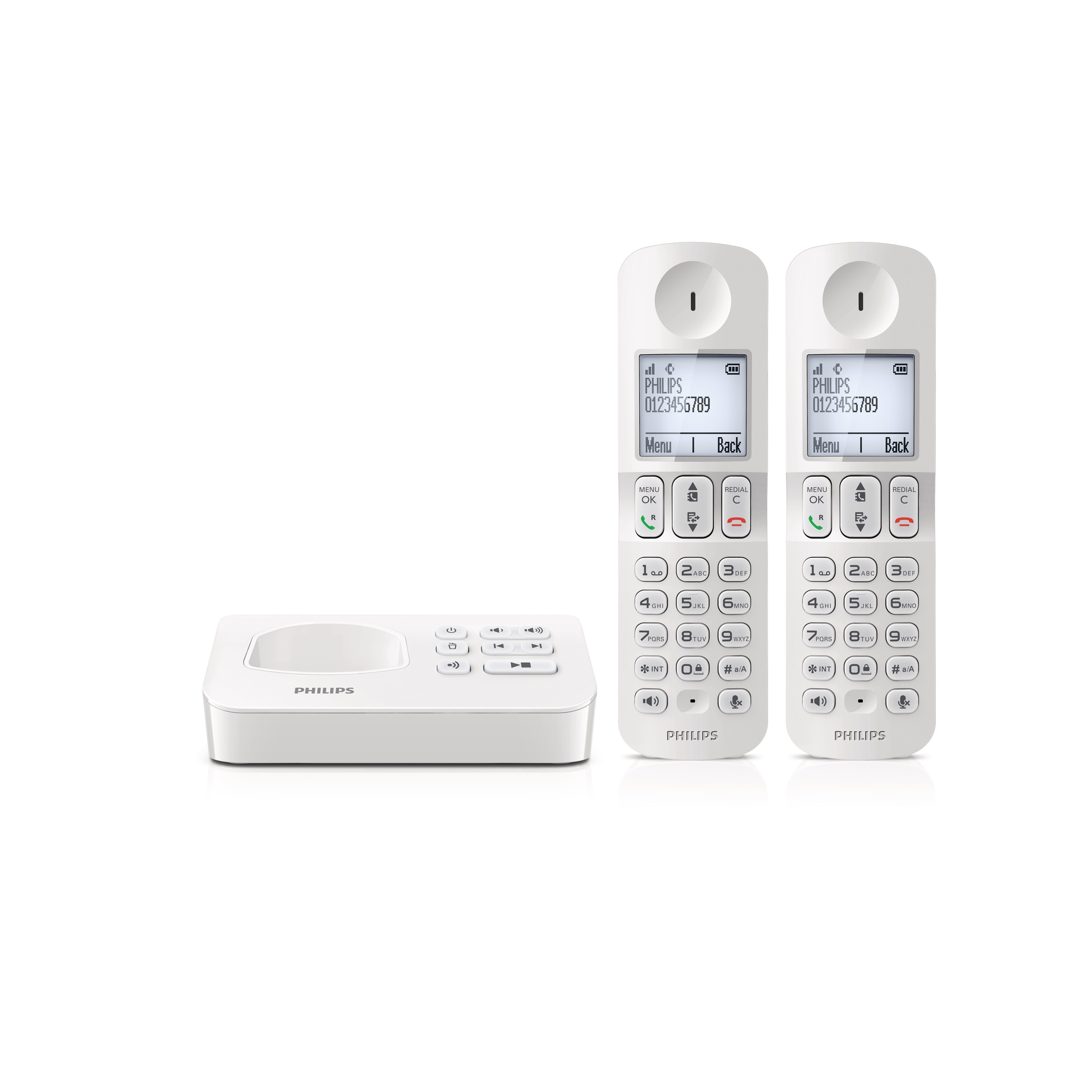 PHILIPS D4052W/39 Schnurlostelefon mit Anrufbeantworter