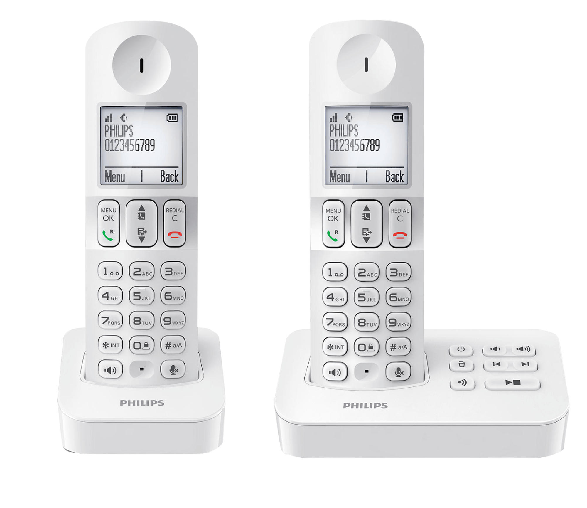 PHILIPS D4052W/39 Schnurlostelefon mit Anrufbeantworter