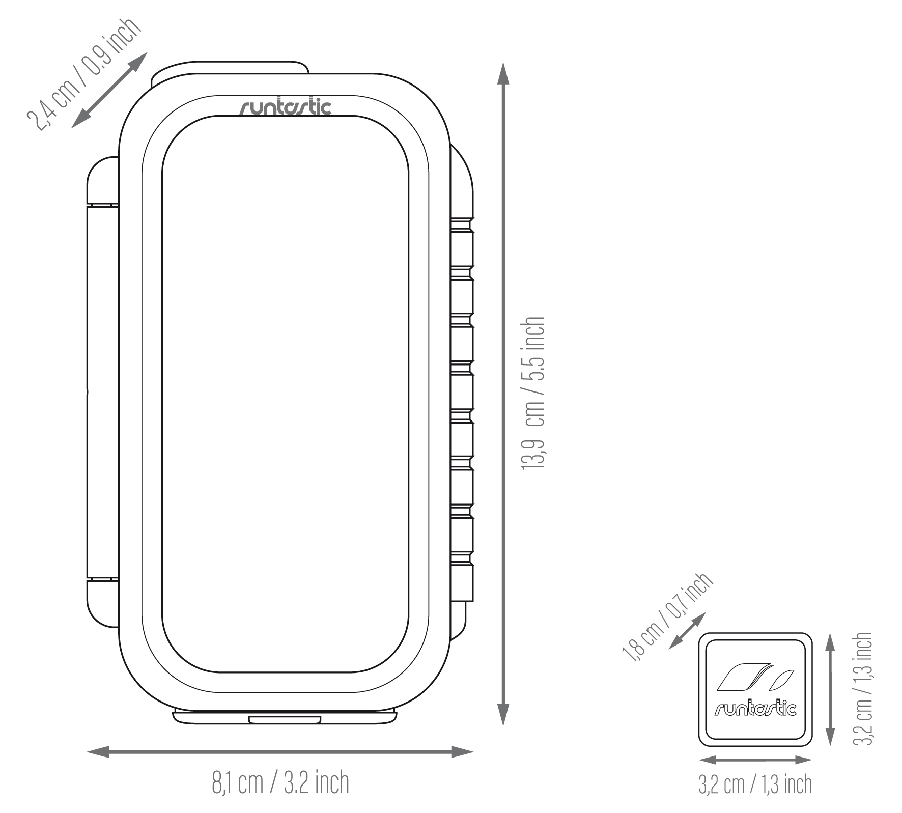 RUNTASTIC RUNCAI1W, Apple, iPhone 4, iPhone 4s, iPhone 5, Weiß