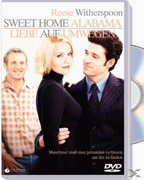 DVD-Cover des Films Sweet Home Alabama. Reese Witherspoon, Patrick Dempsey und ein lächelnder Mann sind auf dem Cover.